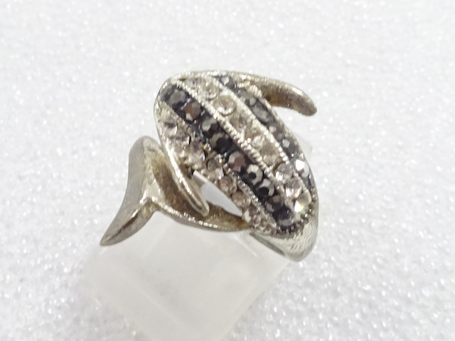 JAPANESE KIMONO / ANTIQUE CRYSTAL RING (SIZE 11)